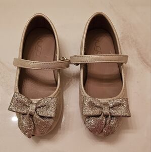 Sugar Toddler Glittery Gold Mary Jane Shoes